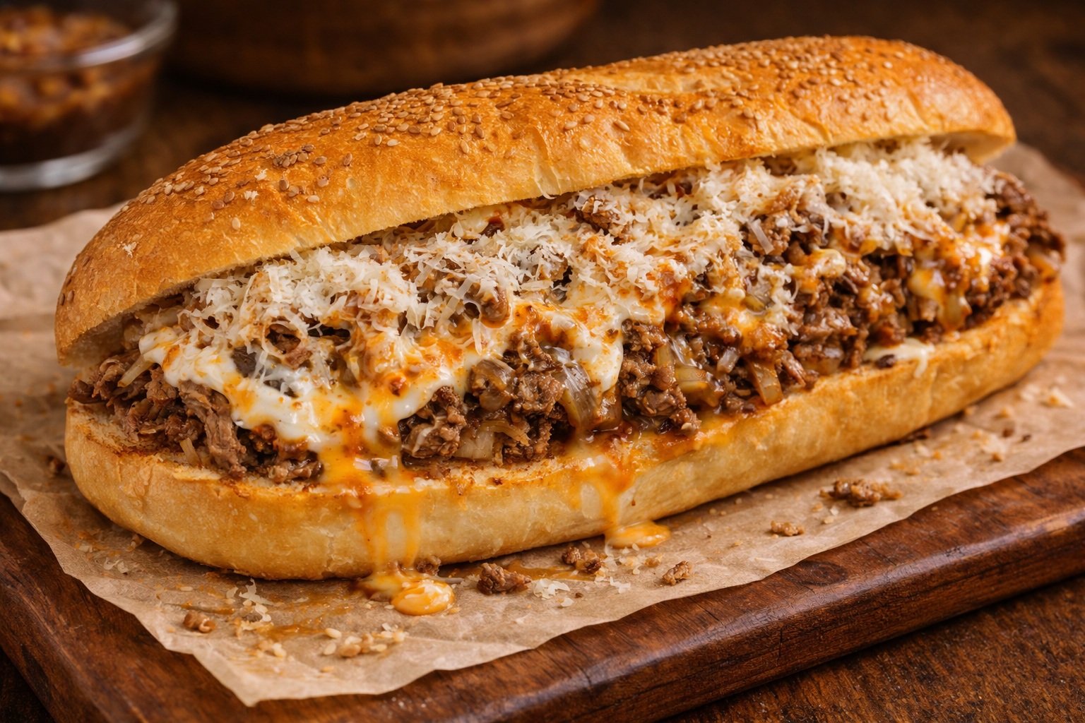 Garlic Parm Cheesesteak — coming to Stuart, FL from Papa T's.