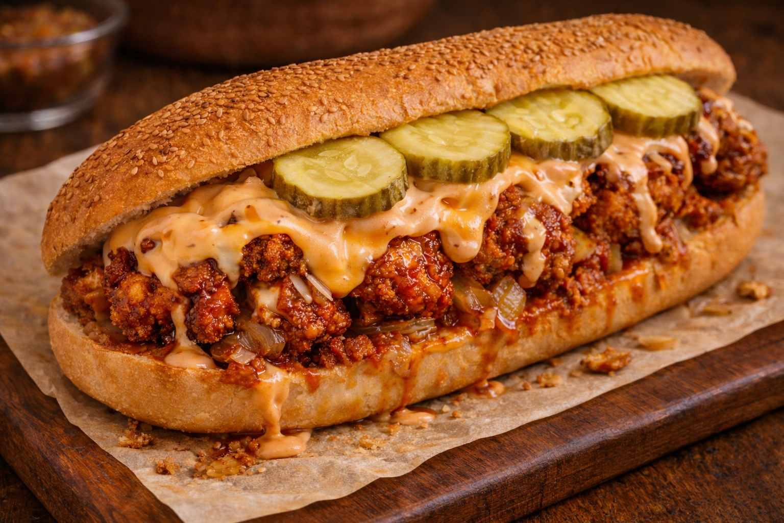 Nashville Chicken Cheesesteak — coming to Stuart, FL from Papa T's.
